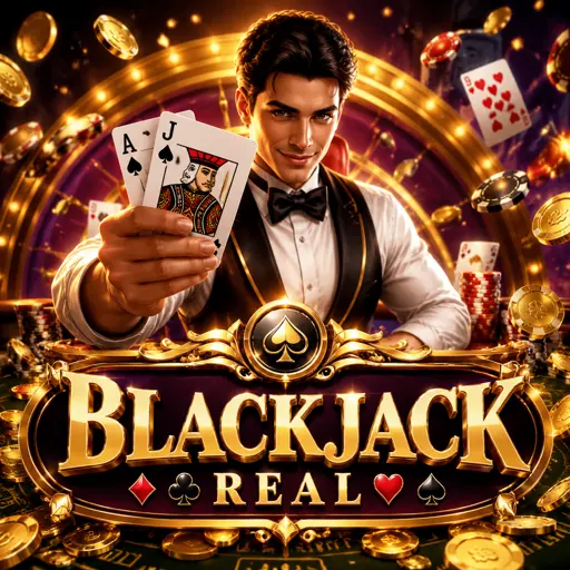 Cartão de blackjack ao vivo com cartas sobre mesa de feltro iluminada