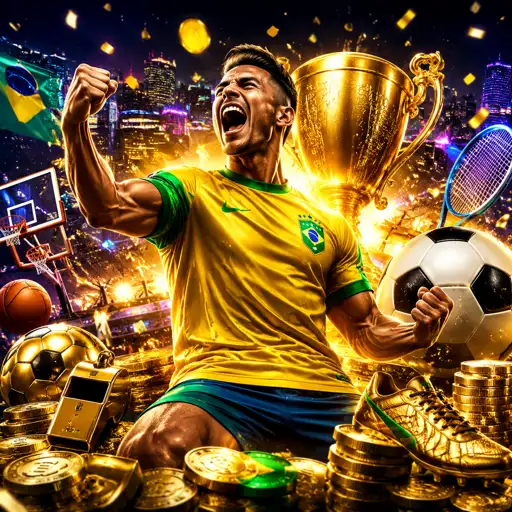 Estádio de futebol à noite com refletores acesos vistos das arquibancadas